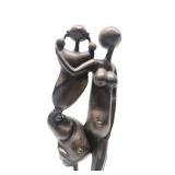 Excellent Large Vintage Carved Hardwood Makonde Spirit Sculpture #2