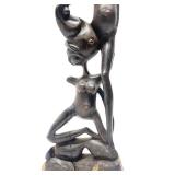 Excellent Large Vintage Carved Hardwood Makonde Spirit Sculpture #2