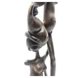 Excellent Large Vintage Carved Hardwood Makonde Spirit Sculpture #2