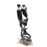 Excellent Large Vintage Carved Hardwood Makonde Spirit Sculpture #2