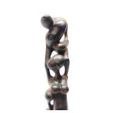 Excellent Large Vintage Carved Hardwood Makonde Spirit Sculpture #3