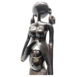 Excellent Large Vintage Carved Hardwood Makonde Spirit Sculpture #4