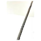 Old Vintage Wrought Iron & Wood Spear #3