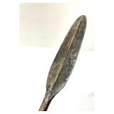 Old Vintage Wrought Iron & Wood Spear #3