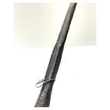 Old Vintage Wrought Iron & Wood Spear #3