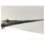 Old Vintage Wrought Iron & Wood Spear w/Long Blade  #4