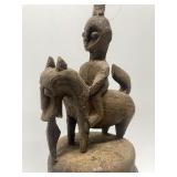 Old African Tribal Large Equestrian Vessel