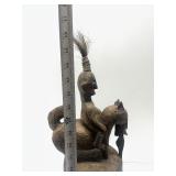 Old African Tribal Large Equestrian Vessel