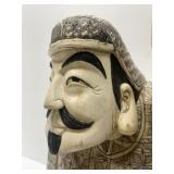 Fantastic LARGE Old Vintage Japanese Figural Bone Sculpture of a Man w/Hammer