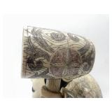 Fantastic LARGE Old Vintage Japanese Figural Bone Sculpture of a Man w/Hammer