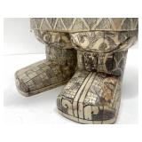 Fantastic LARGE Old Vintage Japanese Figural Bone Sculpture of a Man w/Hammer