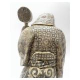 Fantastic LARGE Old Vintage Japanese Figural Bone Sculpture of a Man w/Hammer