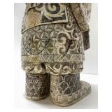 Fantastic LARGE Old Vintage Japanese Figural Bone Sculpture of a Man w/Hammer