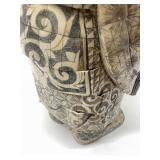 Fantastic LARGE Old Vintage Japanese Figural Bone Sculpture of a Man w/Hammer