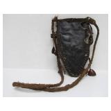 Old Vintage African Carved Bone Handled Wide Dagger