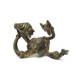 Old Vintage Heavy Bronze Sculpture of a Mother & Child