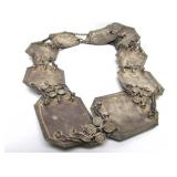 Antique Oriental Chased Silver Belt w/Animal Designs