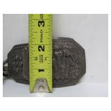 Antique Oriental Chased Silver Belt w/Animal Designs