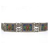 Wonderful Antique Algerian Enameled Silver Belt
