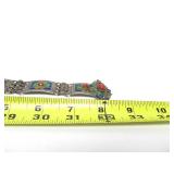 Wonderful Antique Algerian Enameled Silver Belt