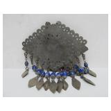 Beautiful Antique North African or Middle Eastern Large Genuine Silver Pendant Necklace