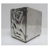 Designer Modernist Sculptural Chrome Desk Pen Holder by Carrol Boyes