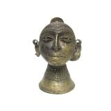 Lovely Antique India Brass/Bronze Gauri Head Bust Sculpture