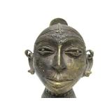 Lovely Antique India Brass/Bronze Gauri Head Bust Sculpture