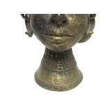 Lovely Antique India Brass/Bronze Gauri Head Bust Sculpture