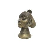Lovely Antique India Brass/Bronze Gauri Head Bust Sculpture