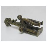 Small Antique Benin Bronze Mother & Child Sculpture