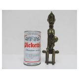 Small Antique Benin Bronze Mother & Child Sculpture