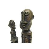 Smaller Antique African Bronze Chief Sculpture