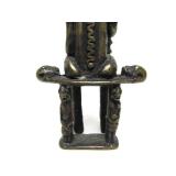 Smaller Antique African Bronze Chief Sculpture