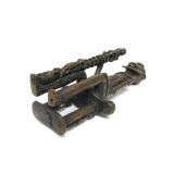 Smaller Antique African Bronze Chief Sculpture