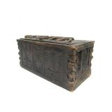 Old Relief Carved African Dogon Box w/Lid