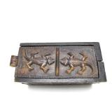 Old Relief Carved African Dogon Box w/Lid