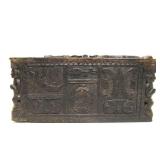 Old Relief Carved African Dogon Box w/Lid