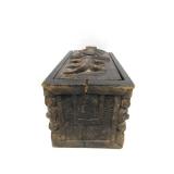 Old Relief Carved African Dogon Box w/Lid
