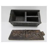 Old Relief Carved African Dogon Box w/Lid