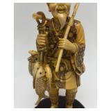 Carved Vintage Faux Ivory or Bone Oriental Figure #12