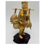 Carved Vintage Faux Ivory or Bone Oriental Figure #12