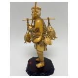 Carved Vintage Faux Ivory or Bone Oriental Figure #12