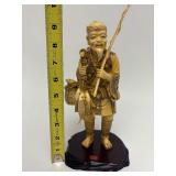 Carved Vintage Faux Ivory or Bone Oriental Figure #12