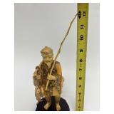 Carved Vintage Faux Ivory or Bone Oriental Figure #12