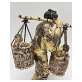 Carved Vintage Faux Ivory or Bone Oriental Figure #9
