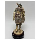 Carved Vintage Faux Ivory or Bone Oriental Figure #9