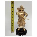 Carved Vintage Faux Ivory or Bone Japanese Samurai Figure #3