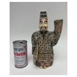 Carved Vintage Faux Ivory or Bone Oriental Figure #5