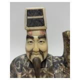 Carved Vintage Faux Ivory or Bone Oriental Figure #5